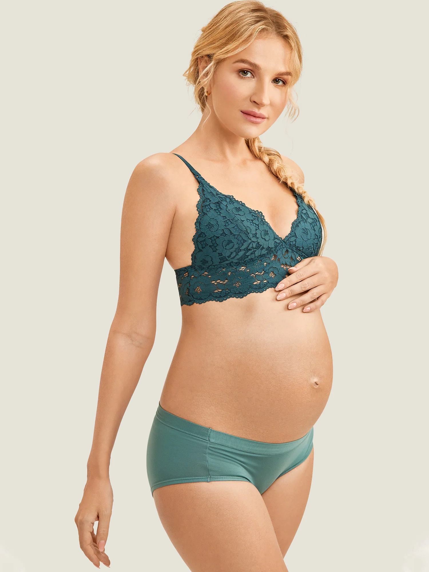 Lace Plunge Nursing Bralette - Image 3