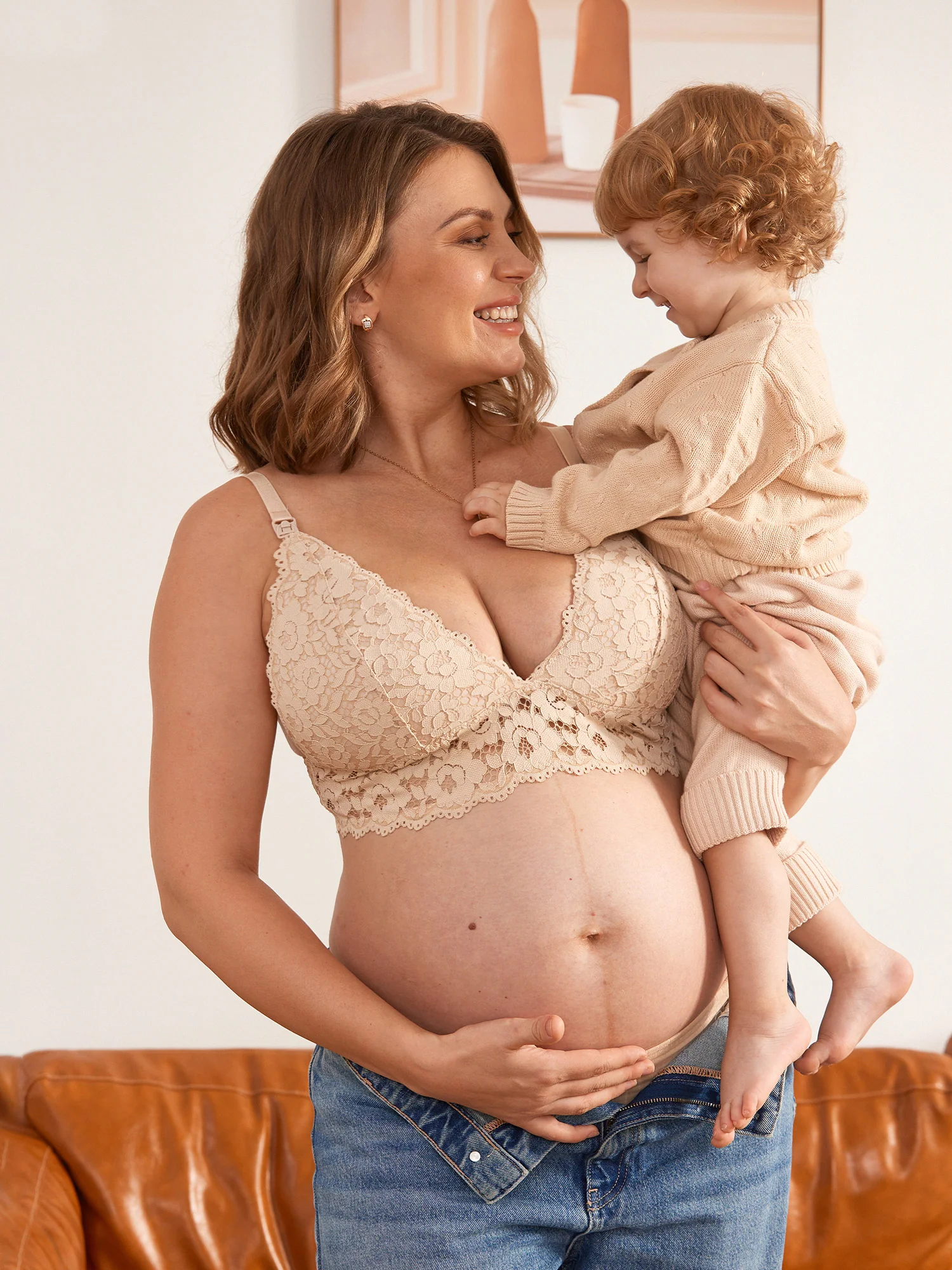 Lace Plunge Nursing Bralette - Image 13